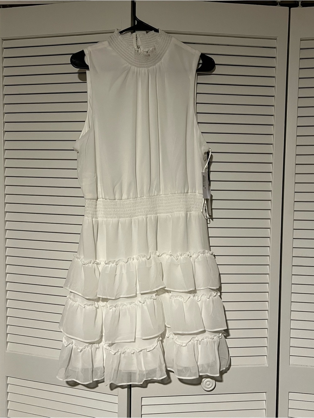 1.STATE
Women's Smocked Sleeveless Mock Neck Tiered Dress